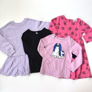 Girls Long Sleeve Dress Top Bundle Tea Collection H&M Old Navy Grayson‎ Mini 4T